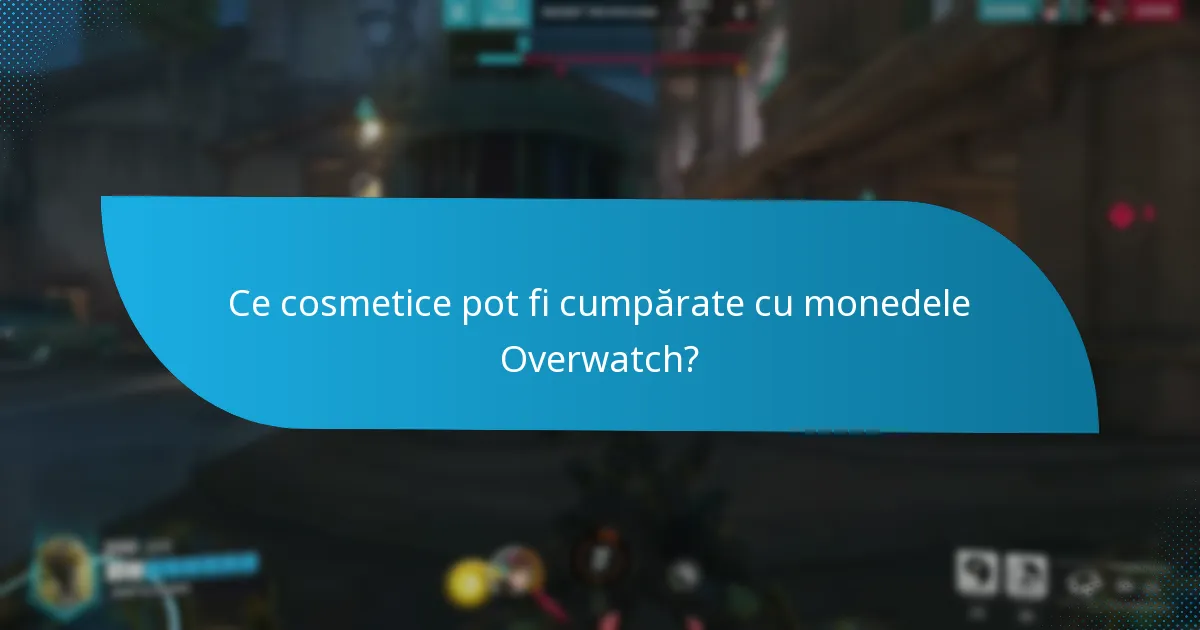 Ce cosmetice pot fi cumpărate cu monedele Overwatch?